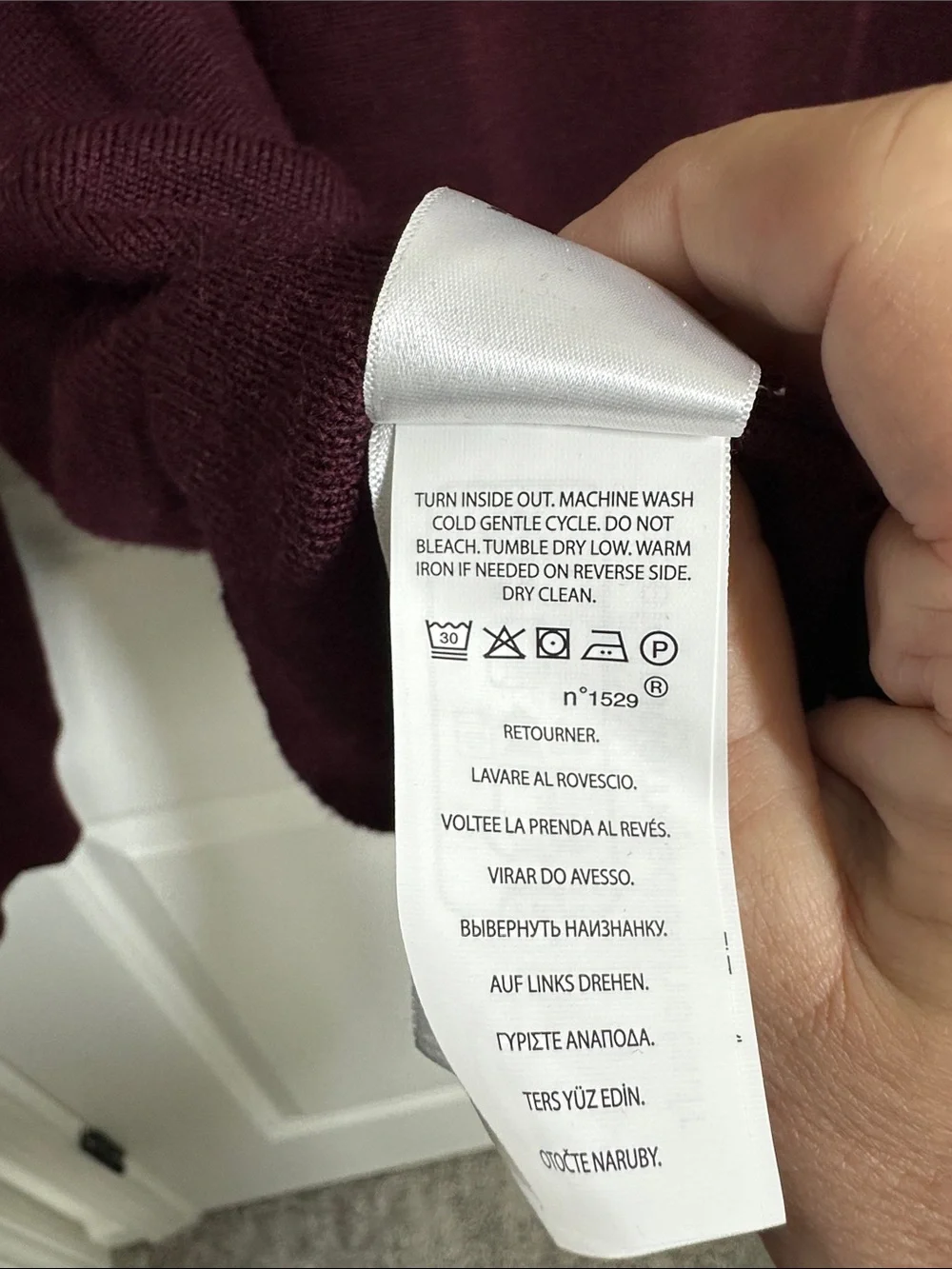 Polo Ralph Lauren Men’s Washable Merino Wool V-Neck Sweater Wine XXL